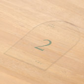 Vert Sauge Simple Moderne Numéro De Table En Arcti (Poser)