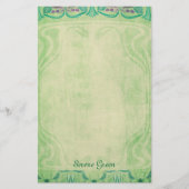 Vert serein - papeterie de Nouveau d'art (Devant)