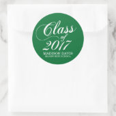 Vert solide moderne | Stickers Graduation (Sac)
