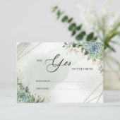 Vert succulents or Dites oui à la robe Carte (Debout devant)