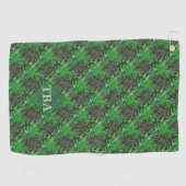Vert Succulents treillis Motif serviette de golf (Horizontal)