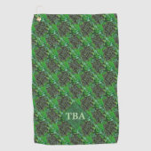 Vert Succulents treillis Motif serviette de golf (Devant)