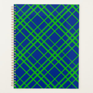 Vert Sur Bleu Tartan Plaid Design Motif