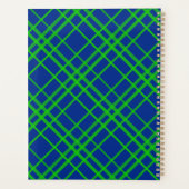Vert Sur Bleu Tartan Plaid Design Motif (Dos)