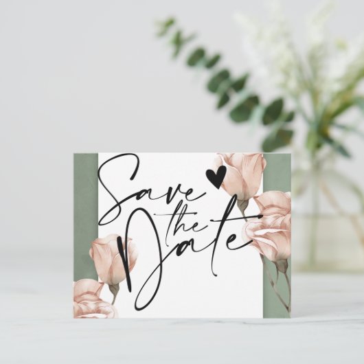 vert tendance Enregistrer la date Annonce Carte po (Debout devant)