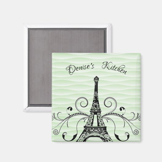 Vert Tour Eiffel Magnet (Recto/Verso)