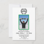 Vert traditionnel - Invitation de remise de diplôm (Dos)