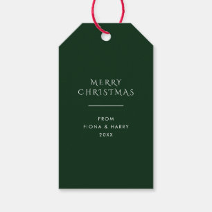 Vert très foncé - Élégantes étiquettes cadeaux de