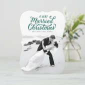 Vert très marié Noël Nouveau Carte photo (Debout devant)