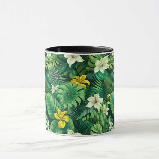 Vert Tropical - Tropical Foliage Beach Mug (Centre)