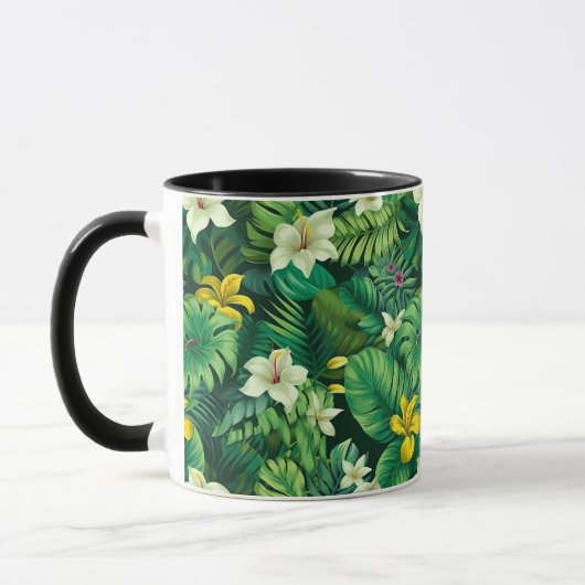 Vert Tropical - Tropical Foliage Beach Mug (Gauche)