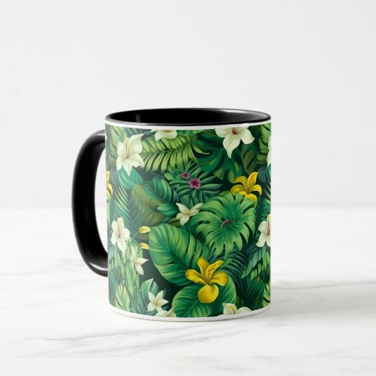 Vert Tropical - Tropical Foliage Beach Mug (Devant gauche)
