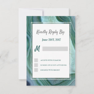 Vert turquoise - agate argentée RSVP de Geode