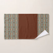 Vert turquoise Avec Brown foncé (Serviette à main)