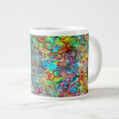Vert Turquoise Bali Batik Imprimer Spécialité Mug (Devant droit)
