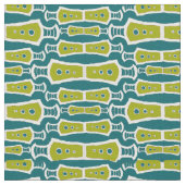 Vert Turquoise blanc Abstrait tissu de conception  (Fermer)