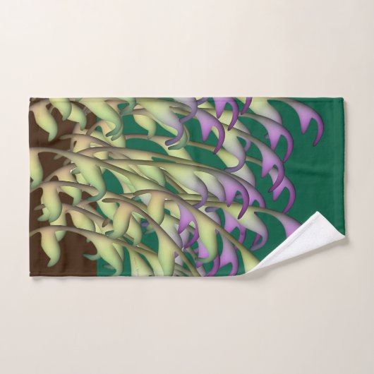 Vert + Vert feuillage pourpre (Serviette à main)