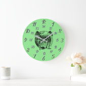 Vert Vintage temps militaire grande horloge (Maison)