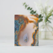 Vertaald Blauwgroen en roest Agate Briefkaart (Staand voorkant)