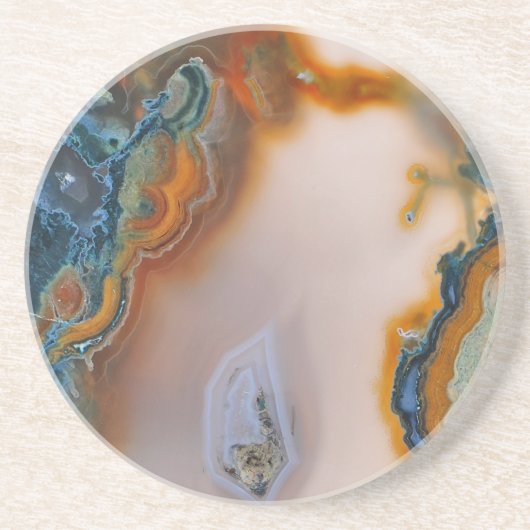 Vertaald Blauwgroen en roest Agate Zandsteen Onderzetter (Voorkant)