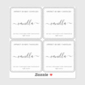 Vertaalde duidelijke persoonlijke kaarslabels sticker (Vel)