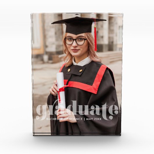 Vertaalde letters "Afstuderen" Fotoblokken (Voorkant)