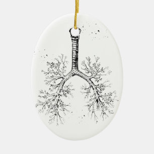 Vertakkingen van de luchtwegen keramisch ornament