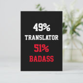 Vertaler Badass Kaart (Staand voorkant)