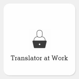 Vertaler op het werk Sticker