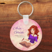 Vertast door Taralynn sleutelhanger (Achterkant)