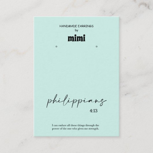 Verte Bible Verse oreille Carte de visite d'affich (Devant)