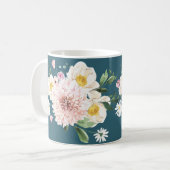 Verte, Fleurs Café Tee Mug Drinkware (Devant gauche)