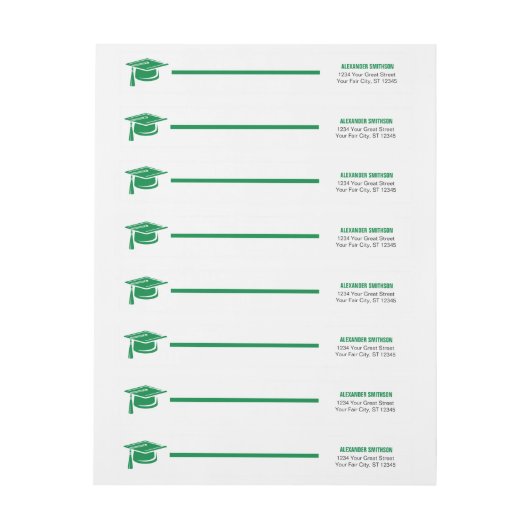 Verte Gras Casquette Envelopper le Étiquette (Feuille)