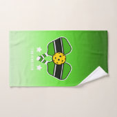 Verte sur vert défraîchi nom personnalisable (Serviette à main)