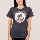 Verteerd door woede Grappige Kitten Meme Kat Sarca Tri-Blend Shirt (Voorkant)