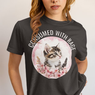 Verteerd door woede Grappige Kitten Meme Kat Sarca Tri-Blend Shirt