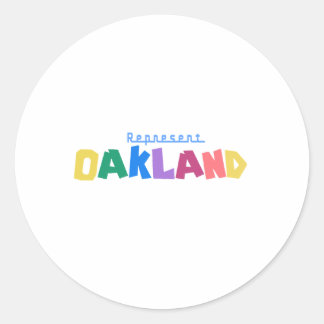 Vertegenwoordigen Oakland Ronde Sticker