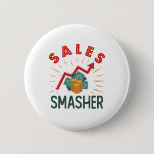 Vertegenwoordiger voor verkoopSMasher Salesman Ronde Button 5,7 Cm
