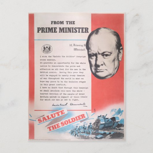 Vertegenwoordiging van Brits poster in oorlogstijd Briefkaart (Voorkant)