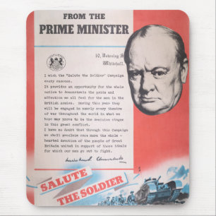 Vertegenwoordiging van Brits poster in oorlogstijd Muismat