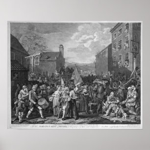 Vertegenwoordiging van de mars van de Garde Poster