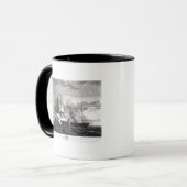 Vertegenwoordiging van het Amerikaanse fregat; Mok (Voorkant links)