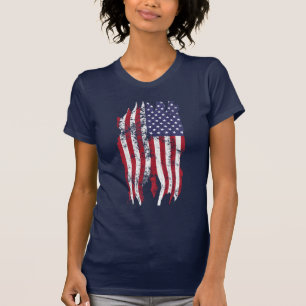  vertekend Amerikaans T-shirt