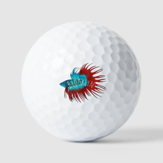 Vertekening van de cartoon van de kroonstaart bett golfballen (Voorkant)