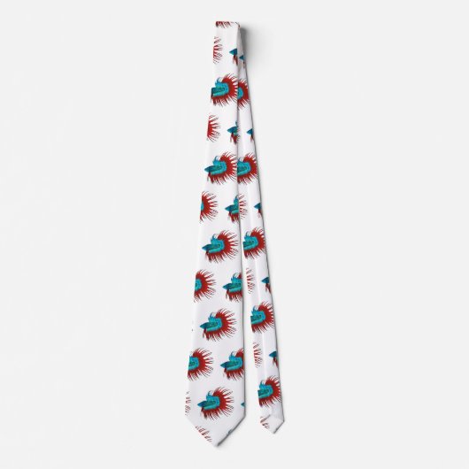 Vertekening van de cartoon van de kroonstaart bett stropdas (Voorkant)