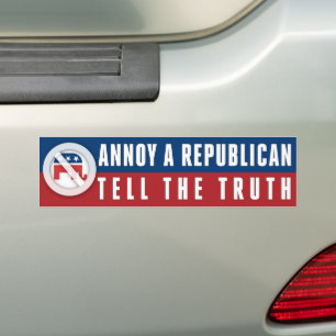 Vertel de waarheid Annoy een republikein Bumpersticker