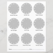 Vertel de werkbladen van de Tijd (Voorkant)