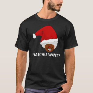 Vertel de zwarte Kerstman wat je voor Kerstmis wil T-shirt