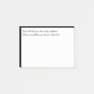 Vertel God je problemen niet Inspirerend Citaat Post-it® Notes