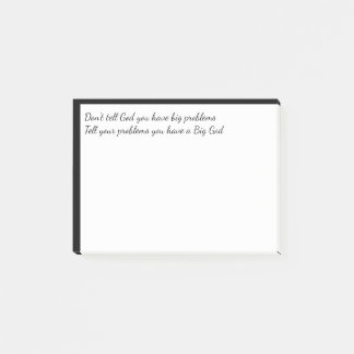 Vertel God je problemen niet Inspirerend Citaat Post-it® Notes